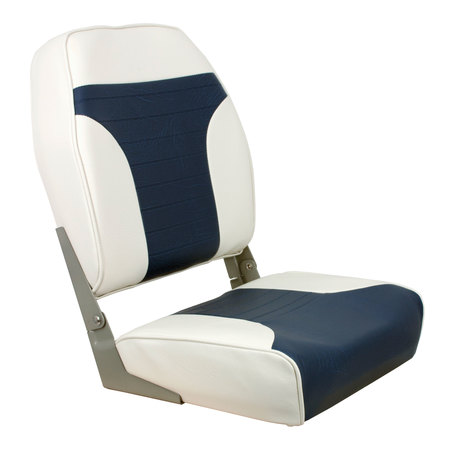 SPRINGFIELD MARINE Springfield Marine 1040667 High Back Folding Chair - White/Blue 1040667